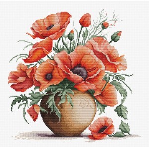 LS B7022 Cross stitch kit - Summer rubies