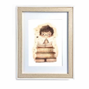 0135-21X27B Picture - I love books - 21x27 cm