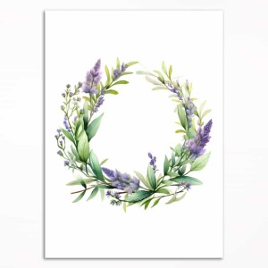 0067PL Poster - Lavender wreath