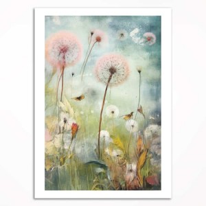 0158PL Poster - Meadow with dandelions II