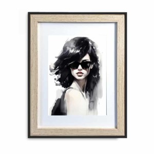 0125-21X27C Picture - Woman in black II - 21x27 cm