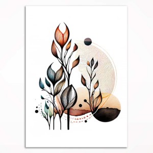 0233PL Poster - Boho leaves III - Glamour