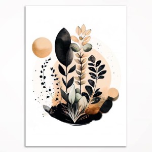 0232PL Poster - Boho leaves II - Glamour
