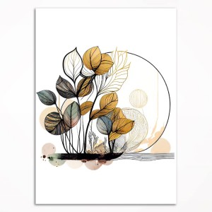 0231PL Poster - Boho leaves I - Glamour