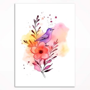 0292PL Poster - Purple bird