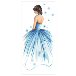 ZN 10567 Cross stitch tapestry kit - Lady in blue