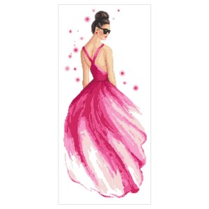 AN 10566 Tapestry Aida - Lady in pink