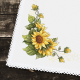 GU 11029 Cross stitch pattern on paper - Vintage sunflower table runner