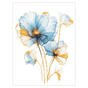 Z 10899 Stickpackung - Blaue Blumen I