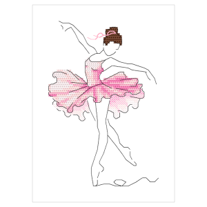 Z 10903 Cross stitch kit - Pink ballet dancer