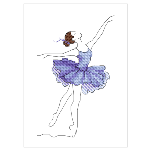 Z 10902 Cross stitch kit - Purple ballet dancer