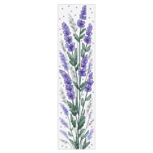 ZU 11038 Cross stitch kit - Bookmark with lavender