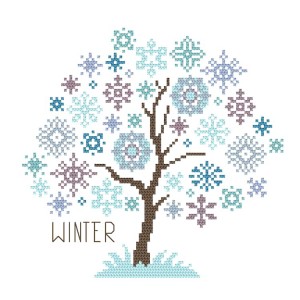 AN 10914 Tapestry Aida - Seasonal tree - Winter