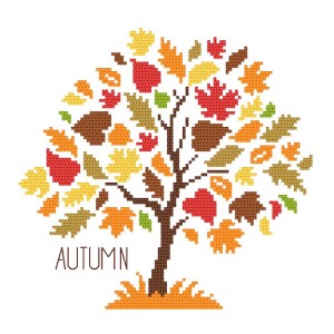 AN 10913 Tapestry Aida - Seasonal tree - Autumn