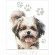 Kreuzstichmuster für Smartphone - Hund - Shih Tzu
