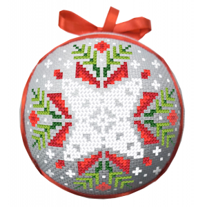 W 11046 Cross stitch pattern PDF - Christmas ball with a star II