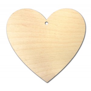 995-06 Wooden pendant - heart 20 cm