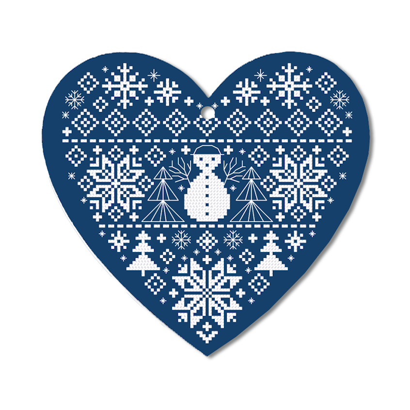 Cross stitch pattern for a phone - Christmas heart III