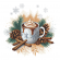 Cross stitch pattern for a phone - Winter chocolate