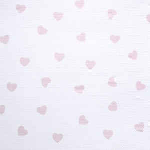 NAR40X60-18 Aida with printed background 40x60 cm - Pink hearts