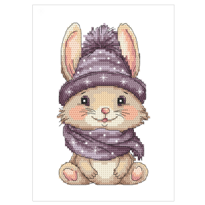 S 10934 Cross stitch pattern for a phone - Winter bunny