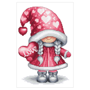 Z 11061 Cross stitch kit - Valentine's Day lady gnome