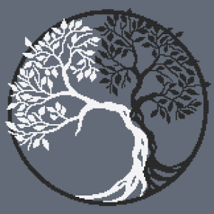 Z 11063 Stickpackung - Yin-Yang-Baum