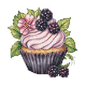 Z 10939 Cross stitch kit - Blackberry cupcake