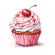 Cross stitch pattern for a phone - Cherry cupcake