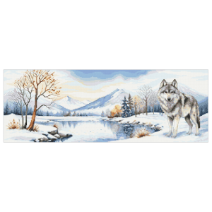 Z 11058 Stickpackung - Wolf und Winterberge