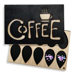 1000-05 Wooden box for beads - Coffee