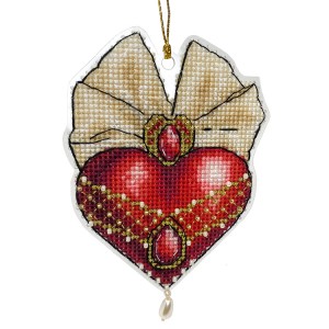 US 1034 Cross stitch kit - Pendant - Heart of inspiration