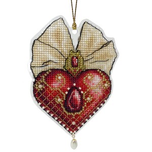 US 1032 Cross stitch kit - Pendant - Heart of faith