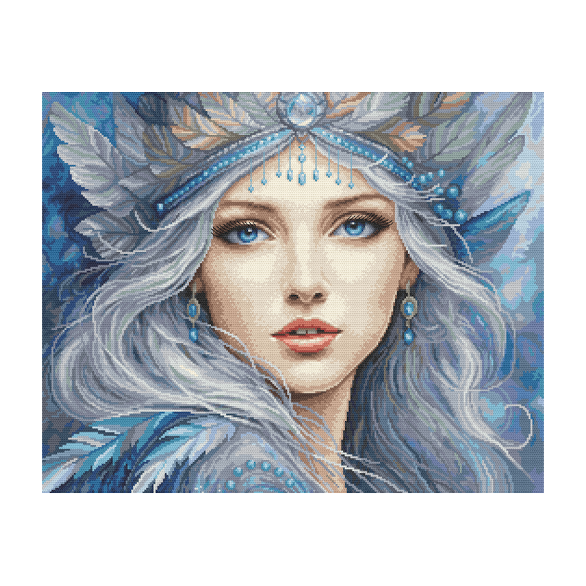 Cross stitch pattern for a phone - Queen of winter