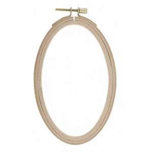 AC 8803-12-20 Wooden embroidery hoop oval 12x20 cm