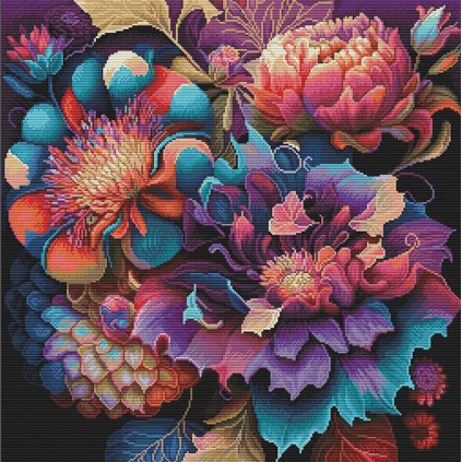 NPE 3578 Cross stitch kit - Tropical colors
