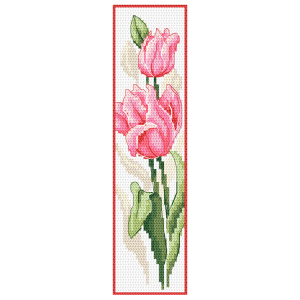 ZU 10946 Cross stitch kit - Bookmark with tulips