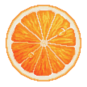 S 11076 Cross stitch pattern for a phone - Orange