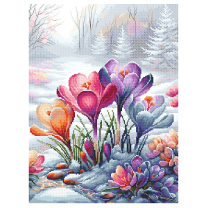 Z 10944 Stickpackung - Landschaft mit Krokussen