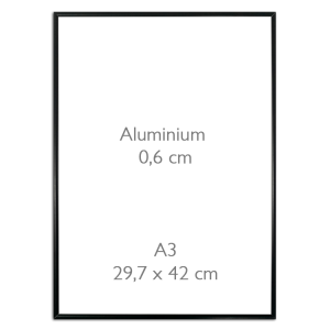 RA-A3C Aluminium frame 29,7x42 cm black A3