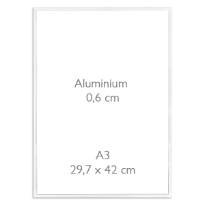 RA-A3B Aluminium frame 29,7x42 cm white A3