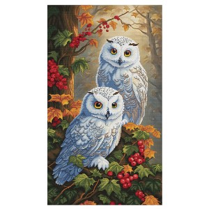 NCP 6262 Stickpackung mit Hintergrund - Walddame Eulen