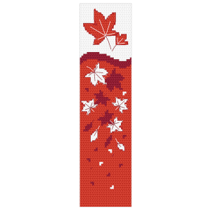 S 11097 Cross stitch pattern for a phone - Bookmark - 4 seasons - Autumn