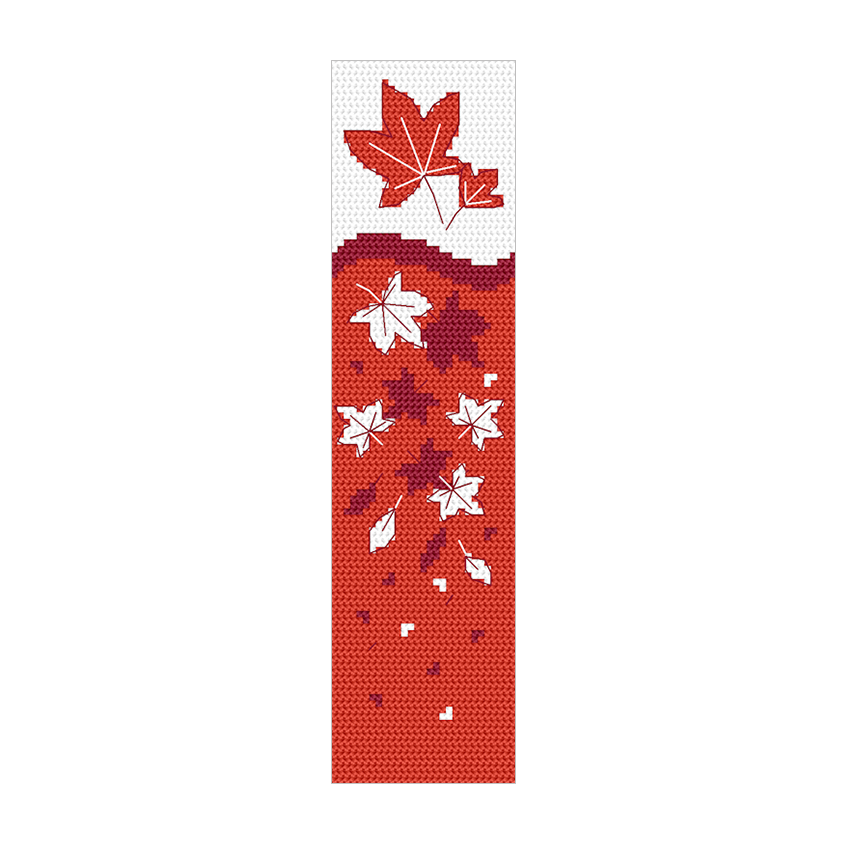 Cross stitch pattern for a phone - Bookmark - 4 seasons - Autumn