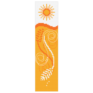 W 11096 Cross stitch pattern PDF - Bookmark - 4 seasons - Summer