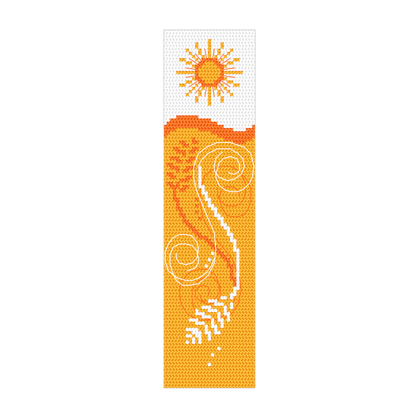 Cross stitch pattern for a phone - Bookmark - 4 seasons - Summer