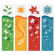 Cross stitch pattern for a phone - Bookmarks - 4 seasons