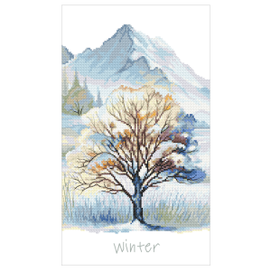 GC 10959 Cross stitch pattern on paper - Four seasons - Winter tree