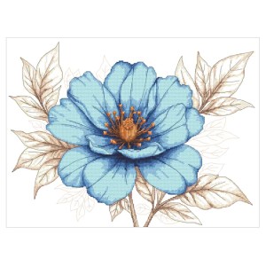 Z 11088 Stickpackung - Blaue Blume