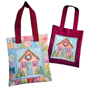 TRS-01 Tasche im Patchwork-Stil - Winterhaus
